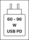 Ta naprava podpira hitro polnjenje USB PD, kot je opredeljeno v specifikaciji za USB Implementers Forum Power Delivery.