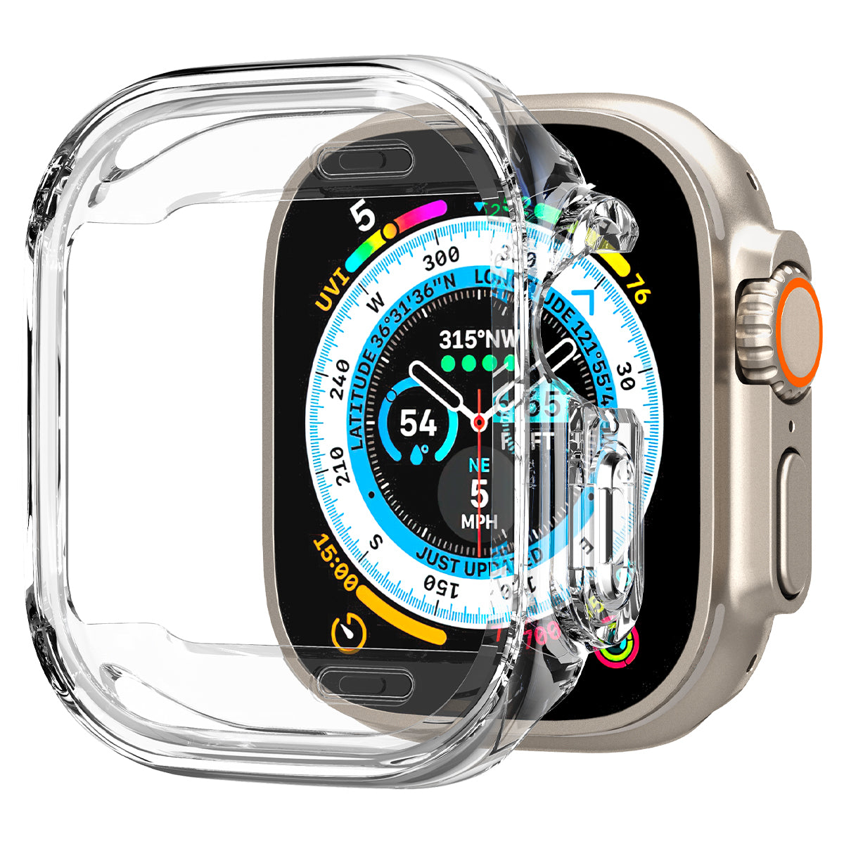 Spigen Ultra Hybrid zaščita za Apple Watch Ultra 49mm - prozorna - iSTYLE SI