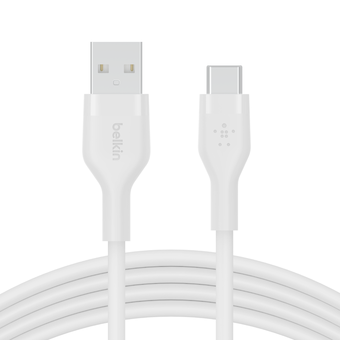 Belkin BOOST CHARGE silikonski kabel USB-A to USB-C 1 m - beli - iSTYLE SI