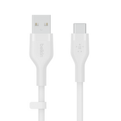 Belkin BOOST CHARGE silikonski kabel USB-A to USB-C 1 m - beli - iSTYLE SI