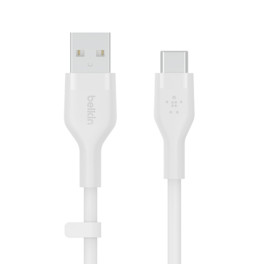 Belkin BOOST CHARGE silikonski kabel USB-A to USB-C 1 m - beli - iSTYLE SI