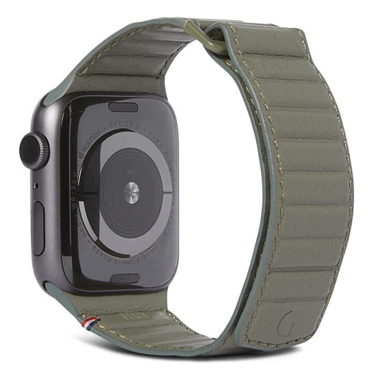 Decoded usnjen magnetni Traction pašček za Apple Watch 41/40mm - Olive" - iSTYLE SI