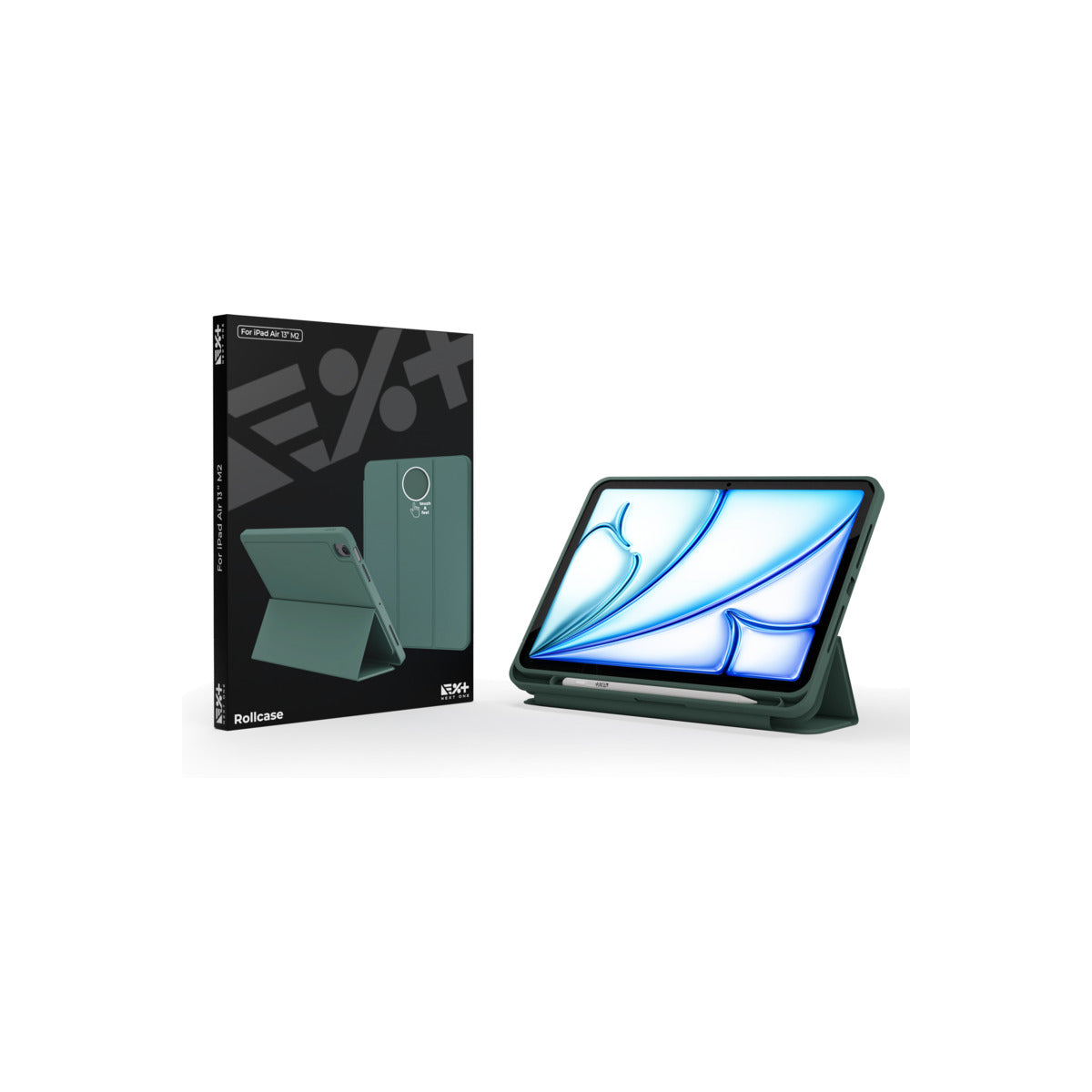 Next One Rollcase ovitek za iPad Air 13 (M2/M3) - zelena - iSTYLE SI