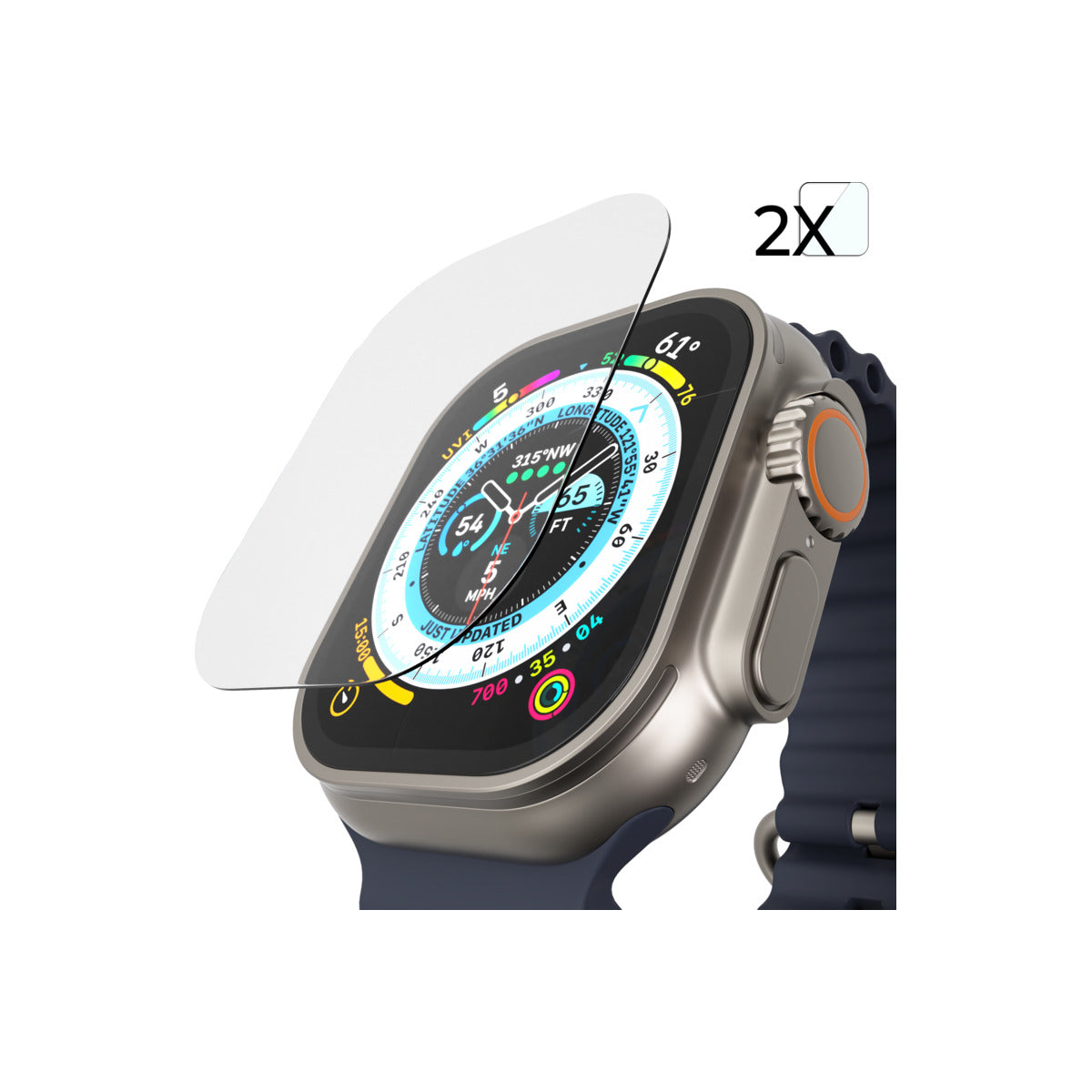 Next One zaščitno steklo za Apple Watch Ultra - prozorna - iSTYLE SI