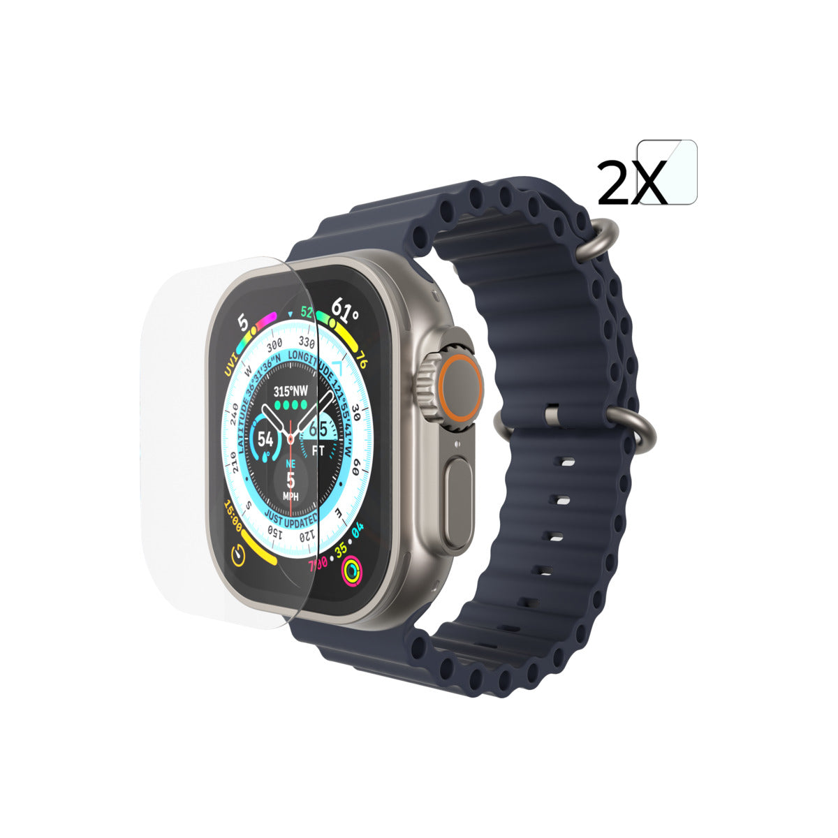 Next One zaščitno steklo za Apple Watch Ultra - prozorna - iSTYLE SI