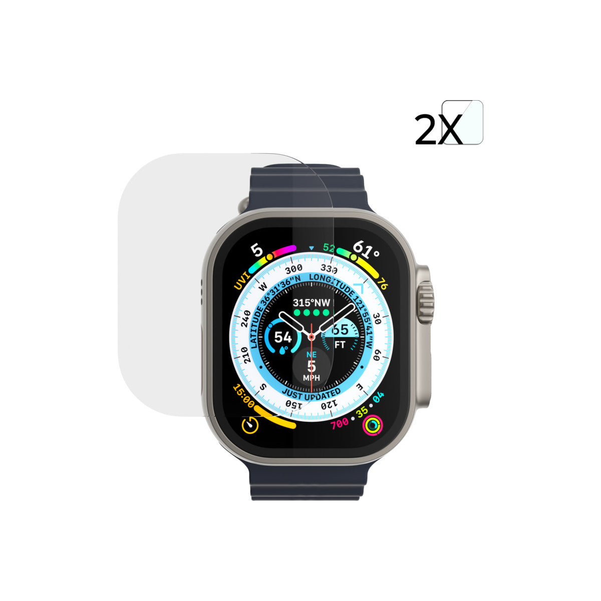 Next One zaščitno steklo za Apple Watch Ultra - prozorna - iSTYLE SI