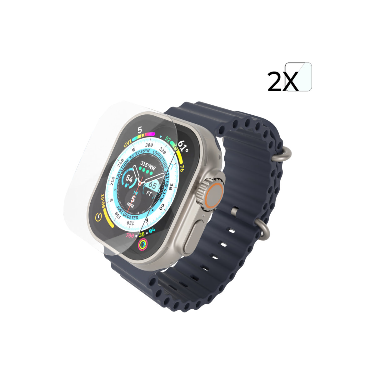 Next One zaščitno steklo za Apple Watch Ultra - prozorna - iSTYLE SI