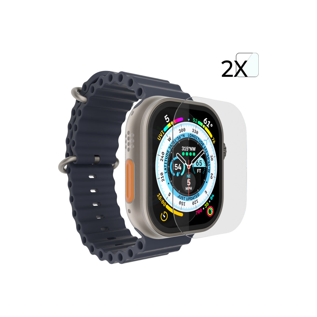 Next One zaščitno steklo za Apple Watch Ultra - prozorna - iSTYLE SI