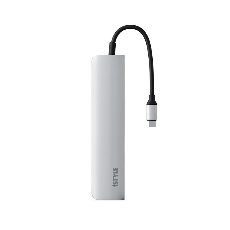 iSTYLE 6v1 aluminijasti USB-C HUB - srebrna - iSTYLE SI