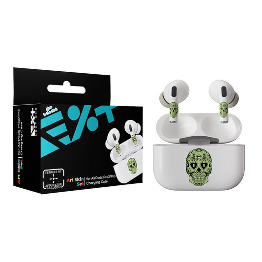 Next One ArtSkin nalepka za Airpods Pro 1. in 2. generacija - svetleča lobanja - iSTYLE SI