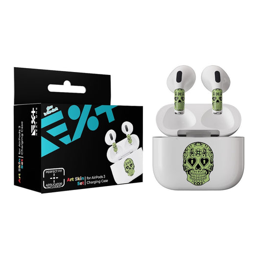 Next One ArtSkin nalepka za Airpods 3. generacija - svetleča lobanja - iSTYLE SI