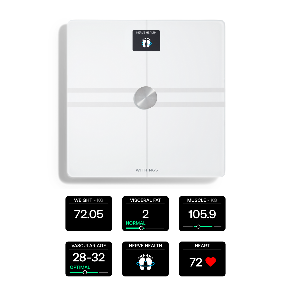 Withings Body Comp Complete Body Analysis Wi-Fi Scale - White - iSTYLE SI