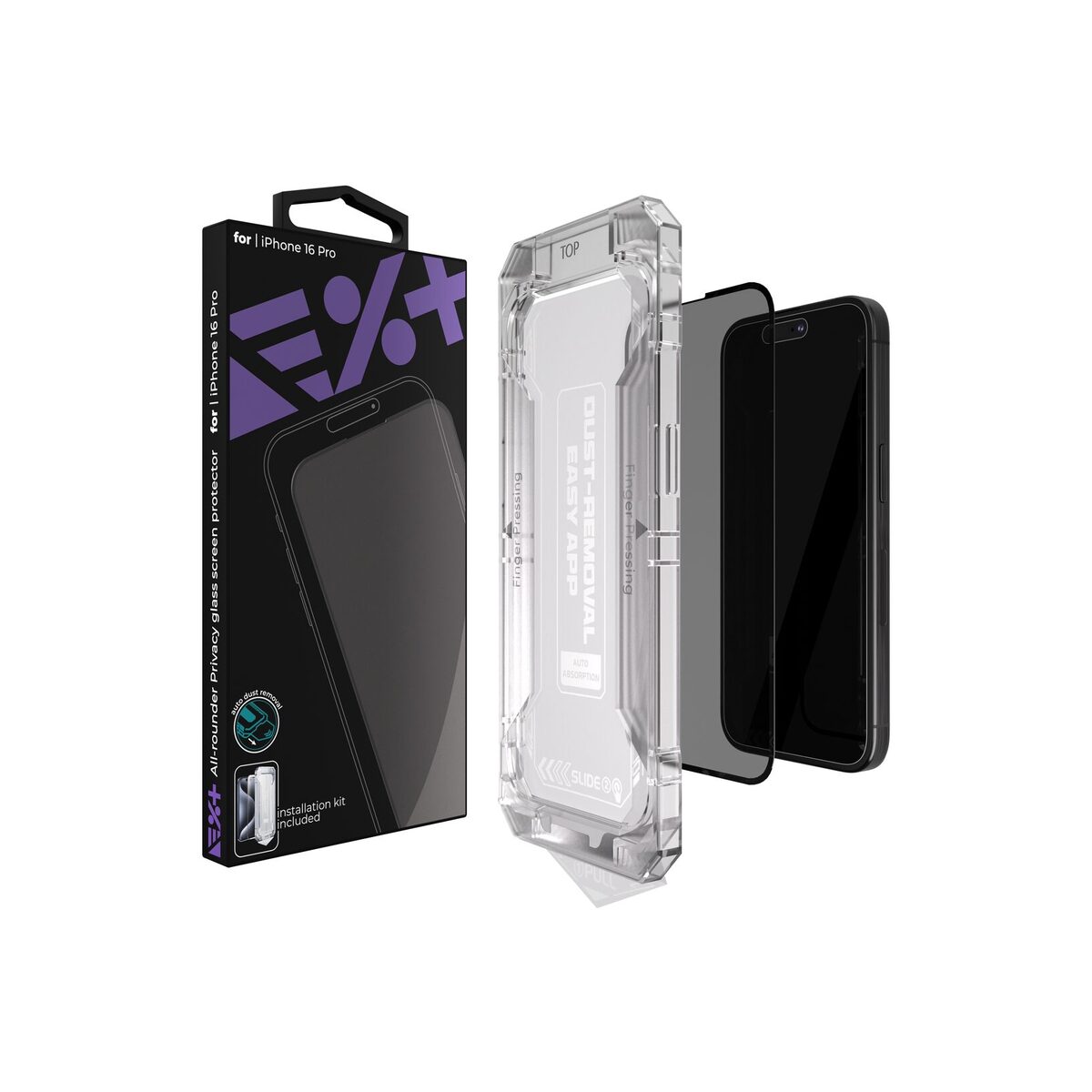 Next One All-rounder Privacy zaščitno steklo za iPhone 16 Pro - iSTYLE SI