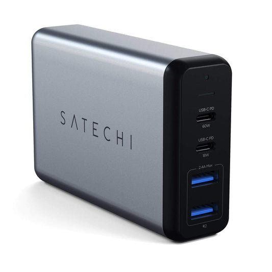 Satechi 75W Dual TYPE-C PD potovalni polnilec - vesoljno siva - iSTYLE SI