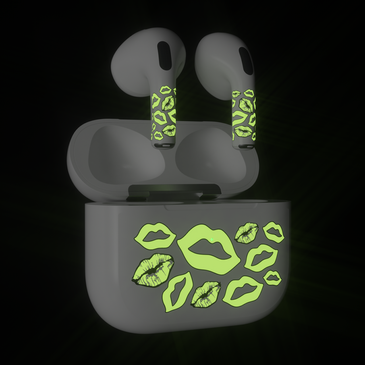 Next One ArtSkin nalepka za Airpods 3. generacija - svetleče ustnice - iSTYLE SI