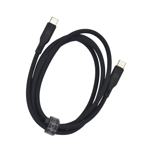 Dviced kabel USB-C na USB-C silicone 1,25 m - črna