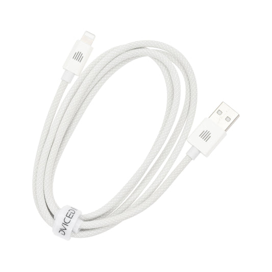 Dviced kabel USB-A na Lightning Nylon Textile 1,25 m - bela