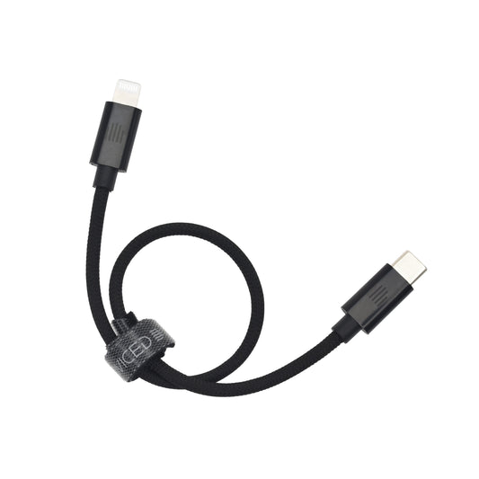 Dviced kabel USB-C na Lightning Nylon Textile 0,25 m - črna