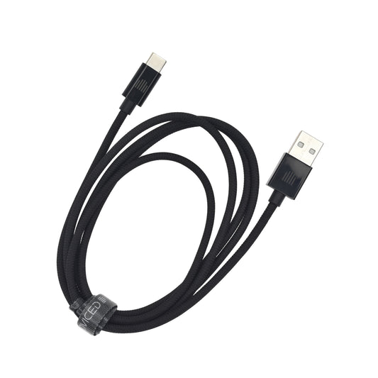 Dviced kabel USB-A na USB-C Nylon Textile 1,25 m - črna
