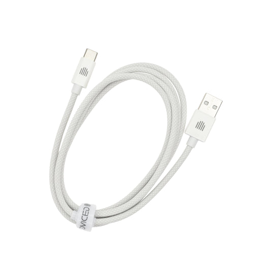 Dviced kabel USB-A na USB-C Nylon Textile 1,25 m - bela