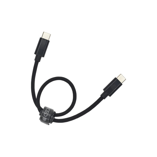 Dviced kabel USB-C na USB-C Nylon Textile 0,25 m - črna