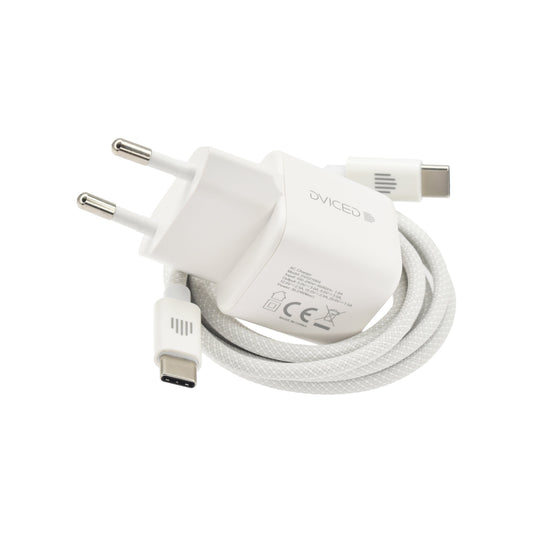 Dviced polnilnik, kabel 30 W GaN C EU - bela