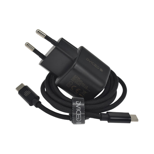 Dviced polnilnik, kabel 30 W GaN C EU - črna