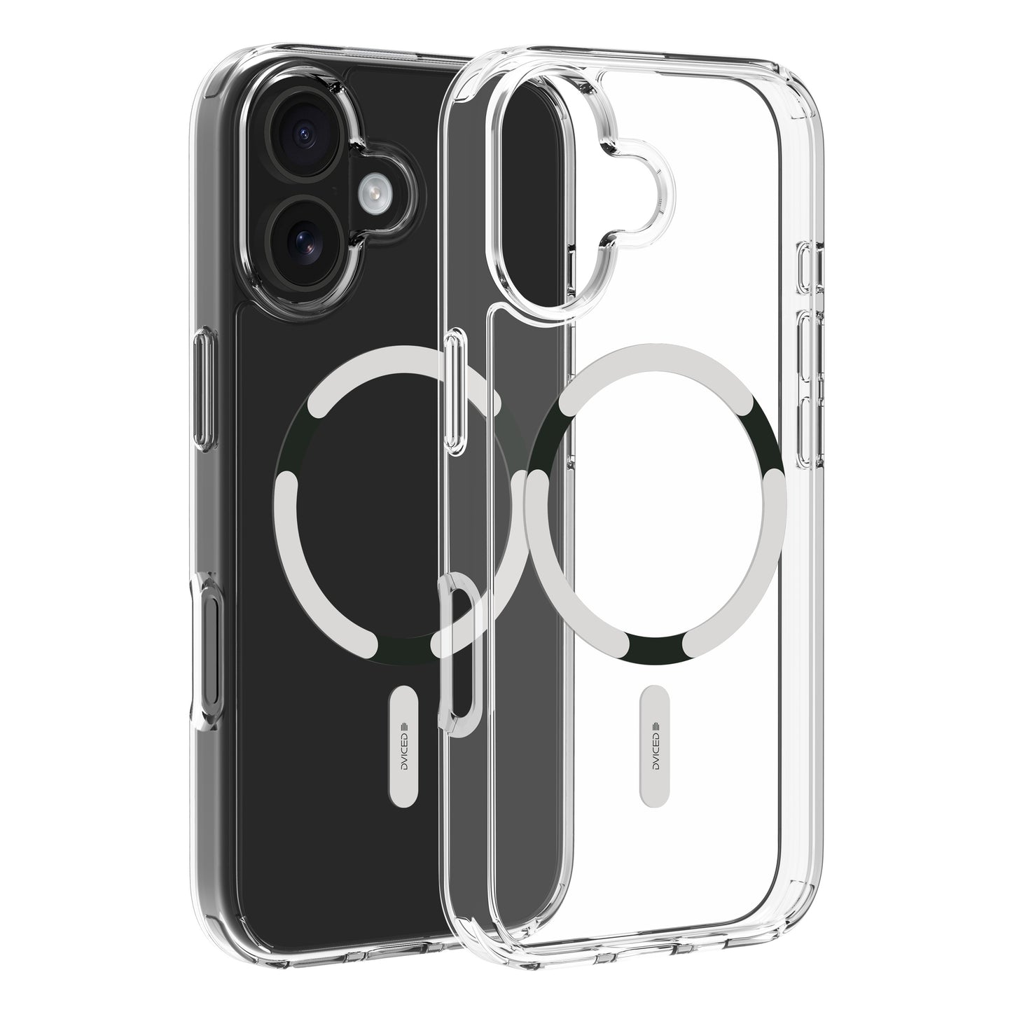 Dviced prozoren ovitek MagSafe za iPhone 17 - bel