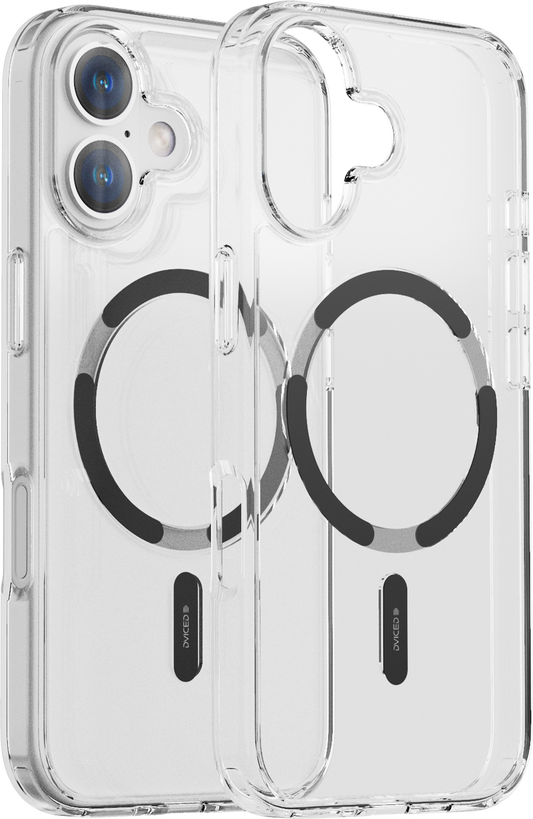 Dviced prozoren ovitek MagSafe za iPhone 17 - črn