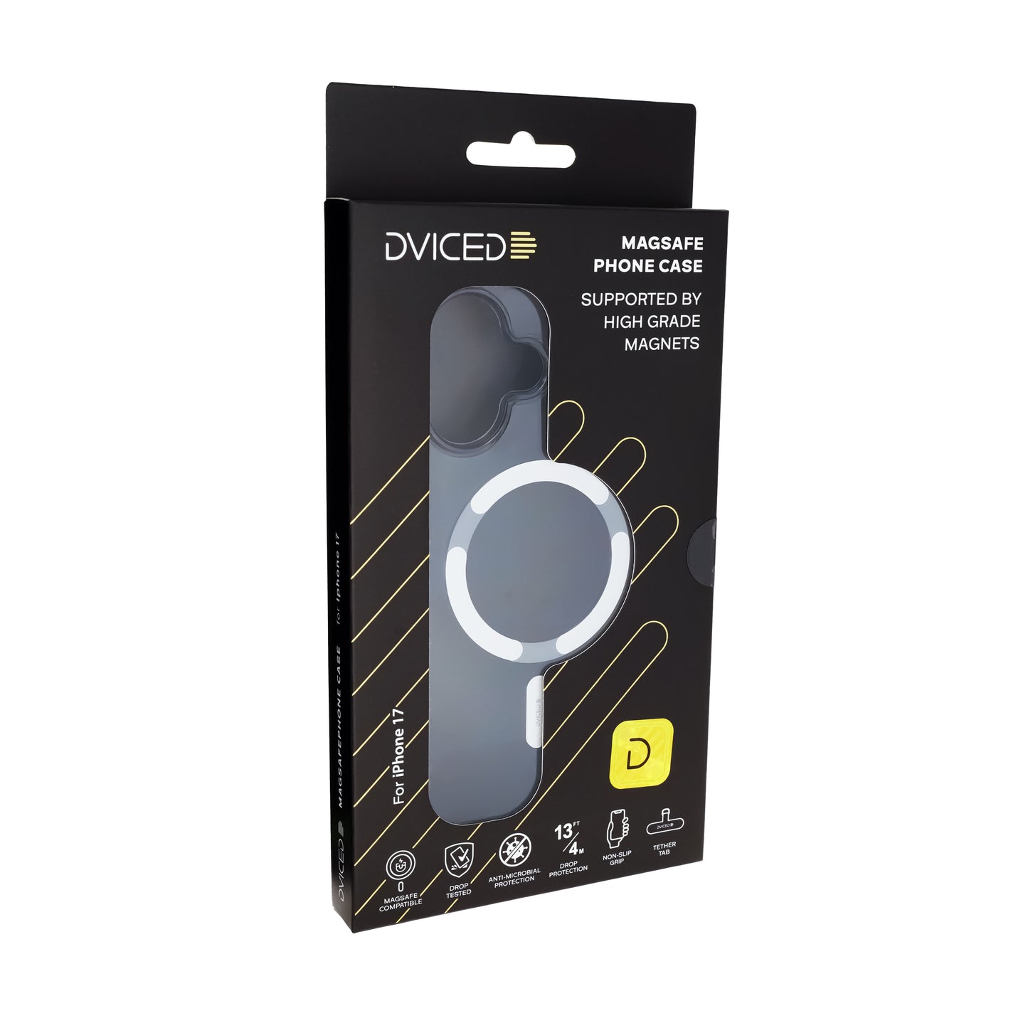 Dviced zatemnjen ovitek MagSafe za iPhone 17 - srebrn