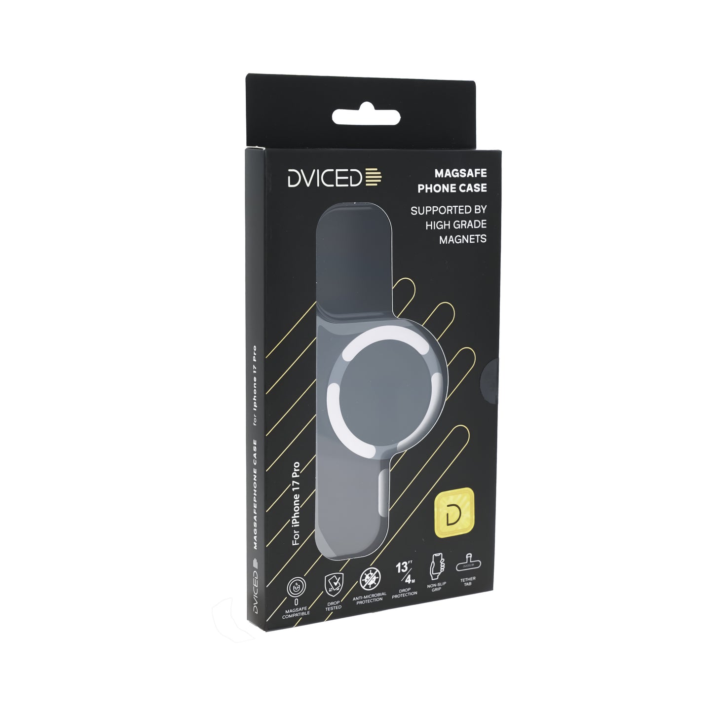 Dviced zatemnjen ovitek MagSafe za iPhone 17 Pro - srebrn