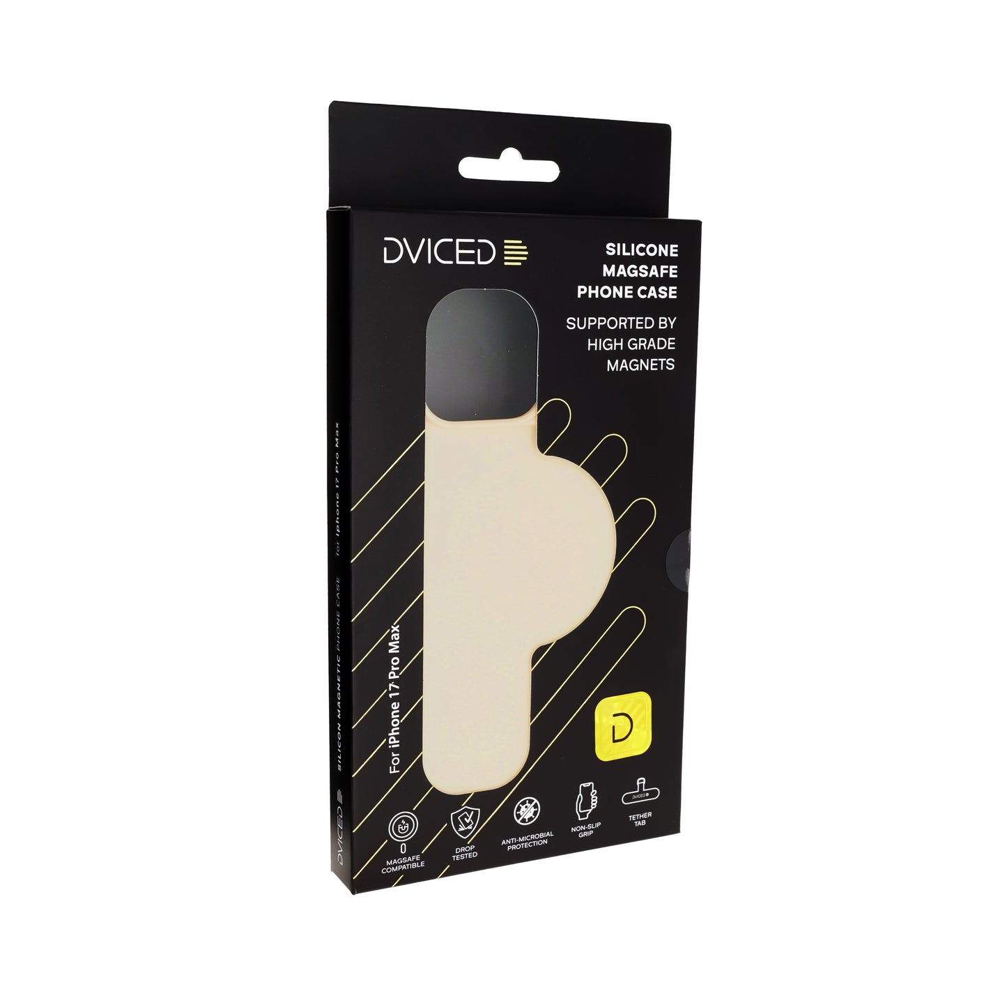 Dviced silikonski MagSafe ovitek za iPhone 17 Pro Max - bež