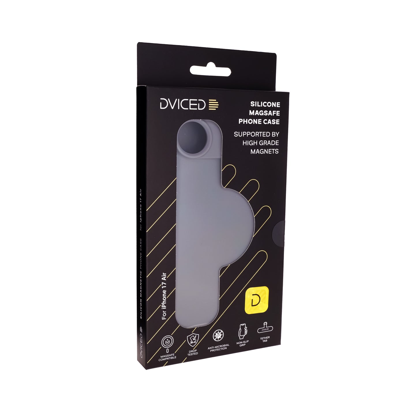 Dviced silikonski MagSafe ovitek za iPhone 17 Air - sivo