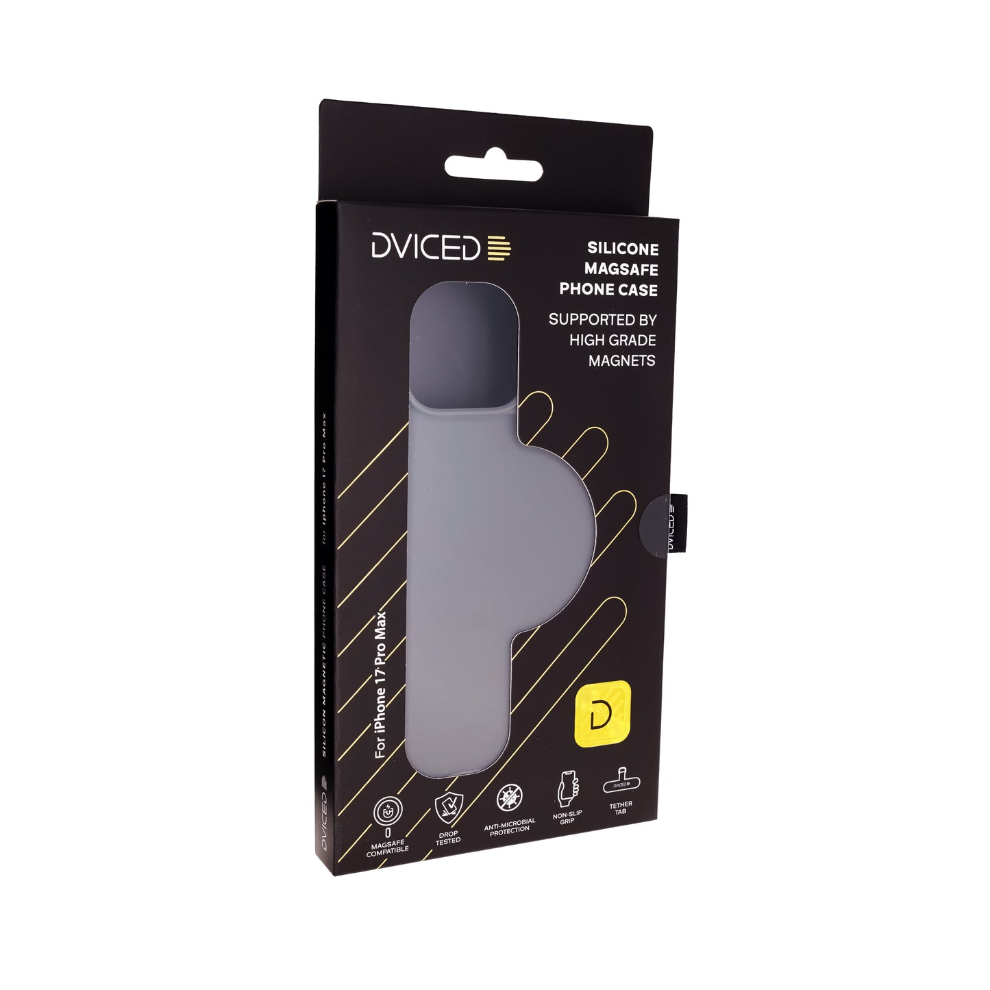 Dviced silikonski MagSafe ovitek za iPhone 17 Pro Max - sivo