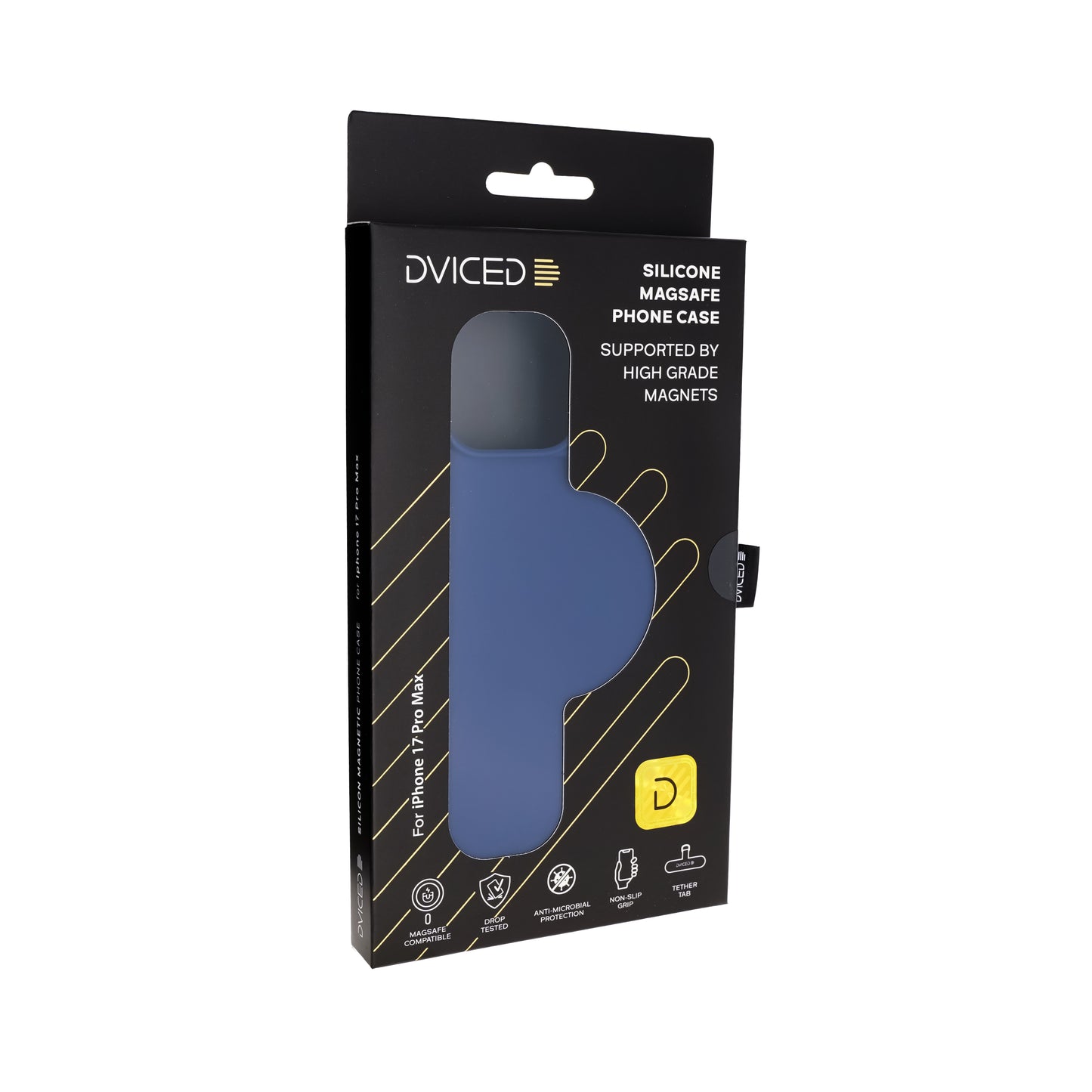 Dviced silikonski MagSafe ovitek za iPhone 17 Pro Max - modra