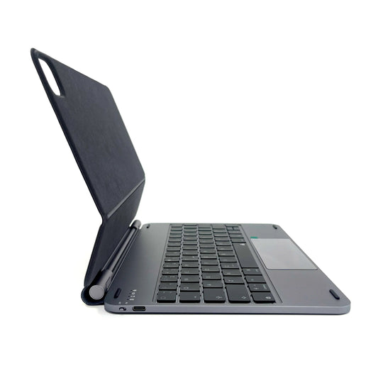 Dviced magnetni aluminijast ovitek s tipkovnico za iPad Air/Pro 11" - US - temno siva