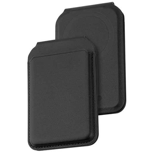 Dviced Leather MagSafe preklopno držalo za kartice - črna