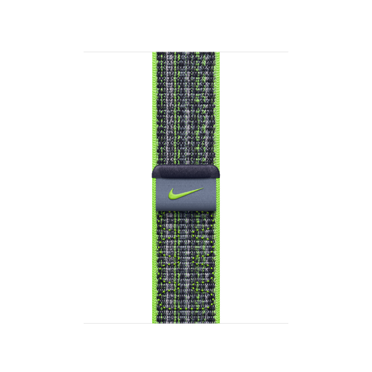 Apple pašček Nike Sport Loop v svetlo zeleni/modri barvi za Apple Watch velikosti 41 mm - iSTYLE SI