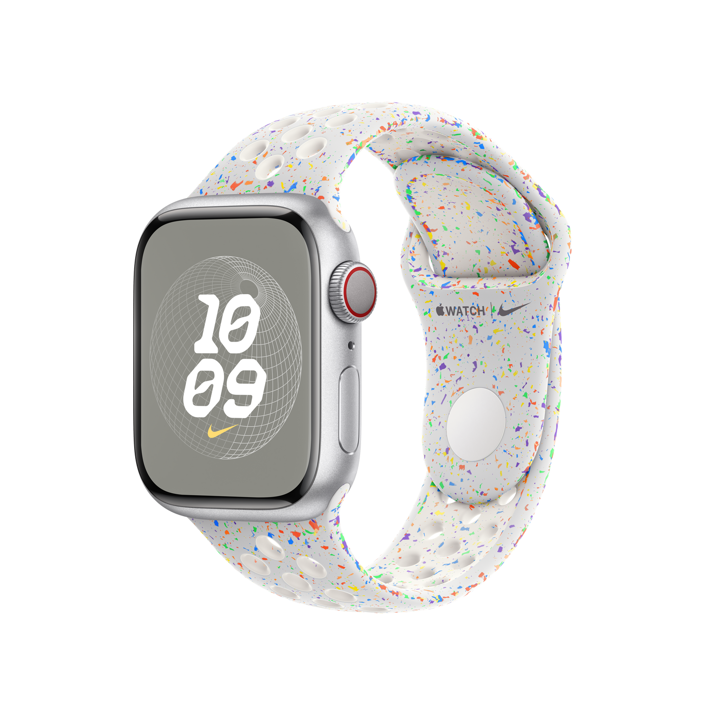 Apple pašček Nike Sport Band M/L v barvi čiste platine za Apple Watch velikosti 41 mm - iSTYLE SI