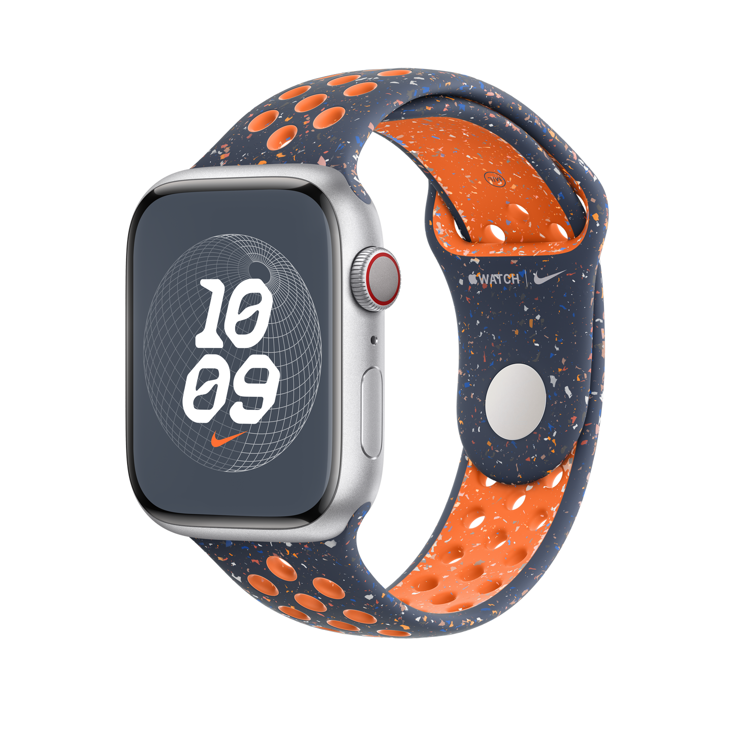 Apple pašček Nike Sport Band M/L v barvi modrega plamena za Apple Watch velikosti 45 mm - iSTYLE SI