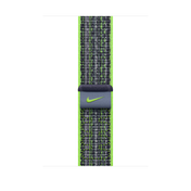 Apple pašček Nike Sport Loop v svetlo zeleni/modri barvi za Apple Watch velikosti 45 mm - iSTYLE SI