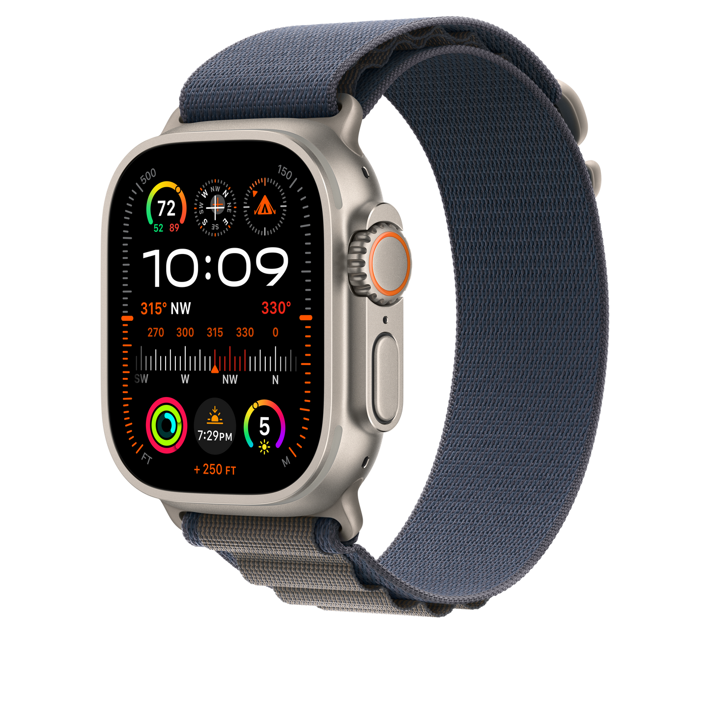 Apple pašček Alpine Loop Large v modri barvi za Apple Watch velikosti 49 mm - iSTYLE SI