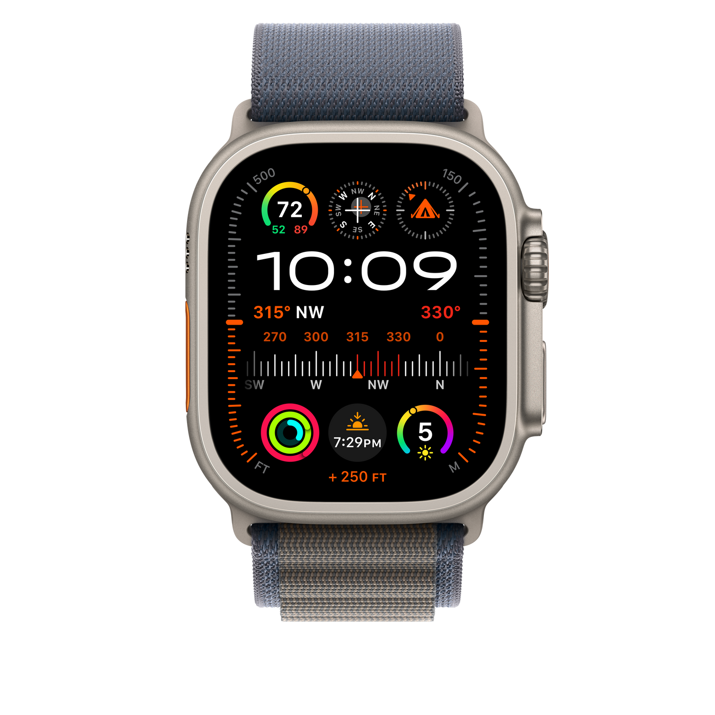 Apple pašček Alpine Loop Large v modri barvi za Apple Watch velikosti 49 mm - iSTYLE SI