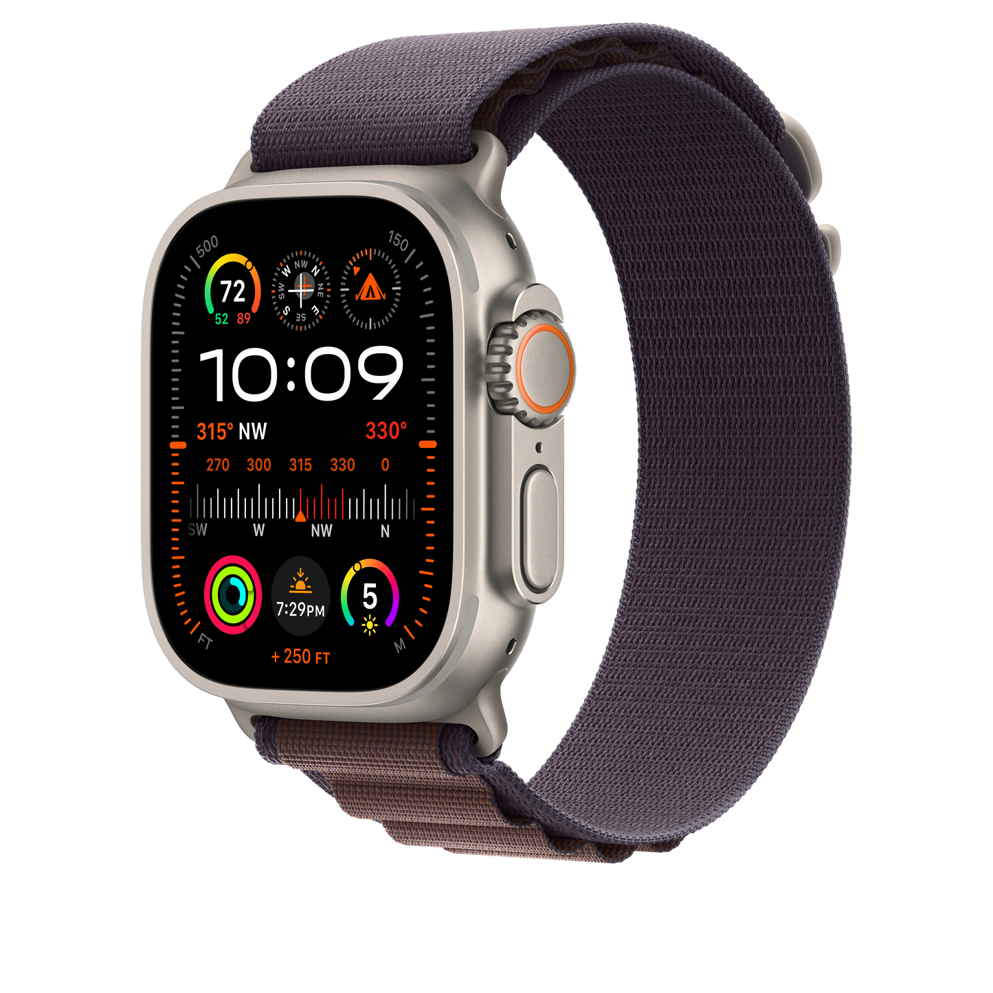 Apple pašček Alpine Loop Large v indigo barvi za Apple Watch velikosti 49 mm - iSTYLE SI