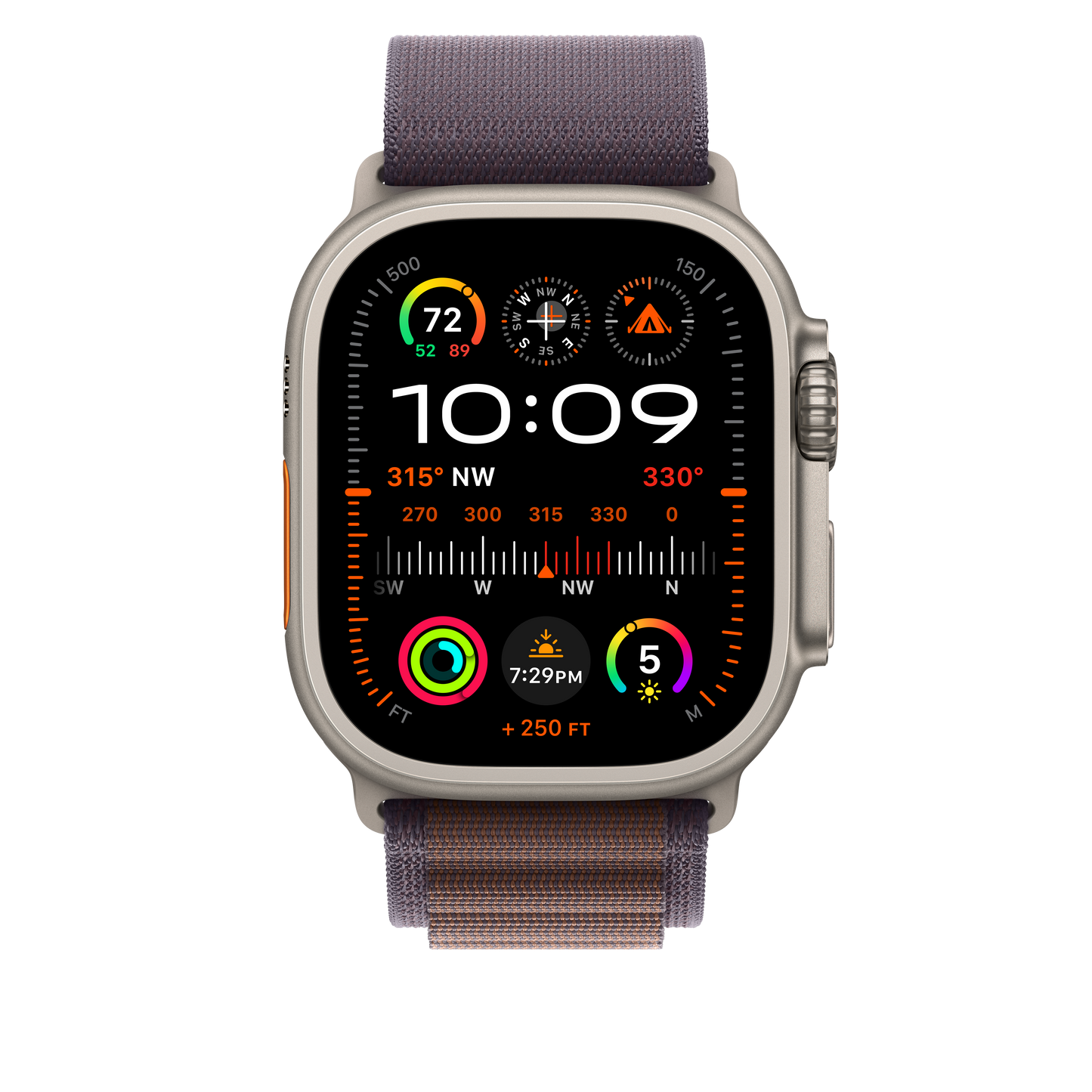 Apple pašček Alpine Loop Large v indigo barvi za Apple Watch velikosti 49 mm - iSTYLE SI