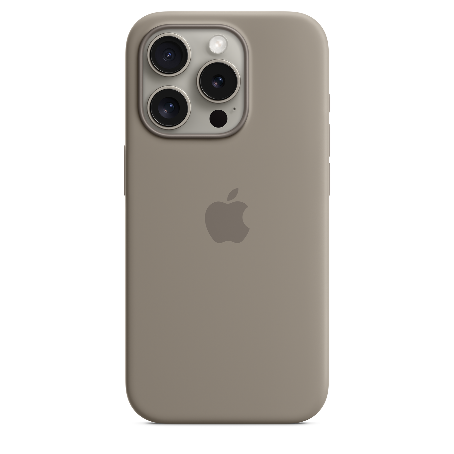 Apple silikonski ovitek z MagSafe za iPhone 15 Pro - glinena - iSTYLE SI