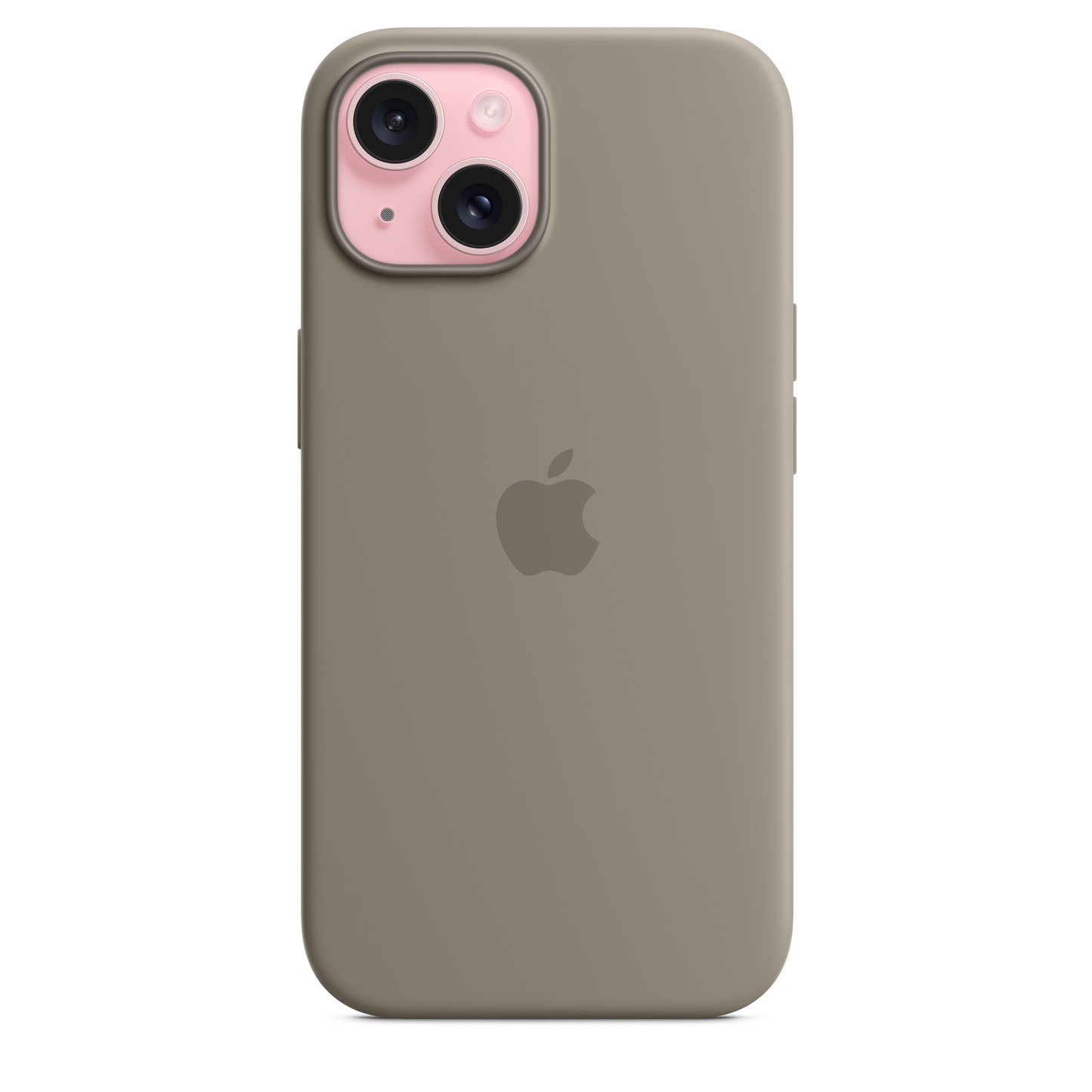 Apple silikonski ovitek z MagSafe za iPhone 15 - glinena - iSTYLE SI