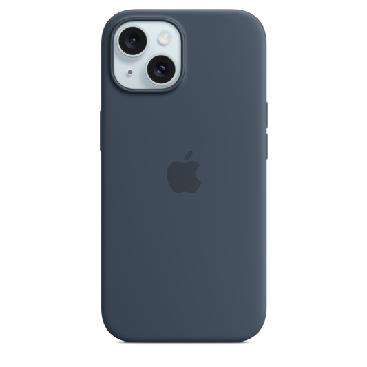 Apple silikonski ovitek z MagSafe za iPhone 15 - nevihtno modra - iSTYLE SI