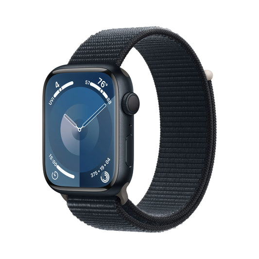 Apple Watch Series 9: GPS, 45mm, ohišje iz aluminija v polnočni barvi, pašček Sport Loop v polnočni barvi - iSTYLE SI