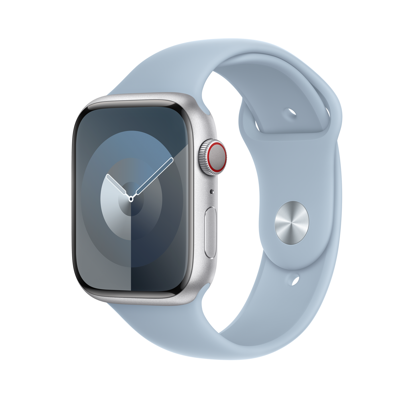 Apple pašček Sport Band M/L v nežno modra barvi za Apple Watch velikosti 45 mm - iSTYLE SI